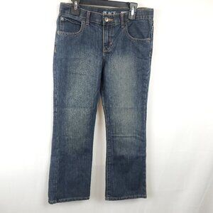 Place Kids Boys Bootcut Sz 8 Husky Denim Dark Wash Jeans